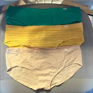 PINK Victoria's Secret Panties - Green, Yellow, Tan